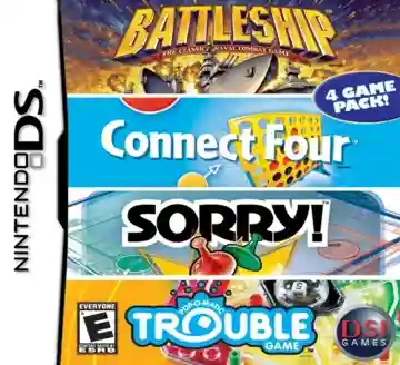 4 Game Pack! - Battleship + Connect Four + Sorry! + Trouble (USA)-Nintendo DS